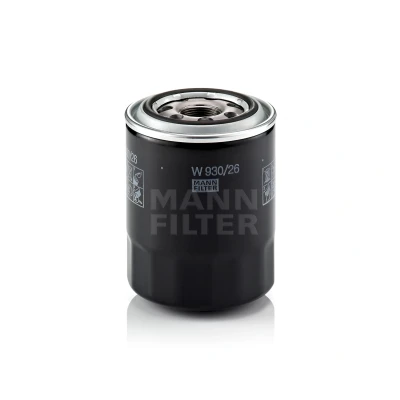 Kuva MANN FILTER W 930/26 Öljynsuodatin M 26 X 1.5 yhdellä peruutuksenestoventtiilillä Ruuvattava suodatin KIA: SORENTO 1, CARNIVAL / GRAND 3
