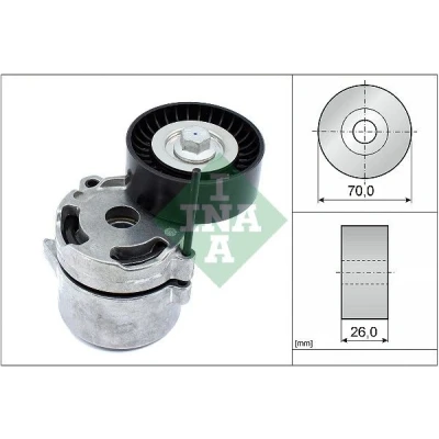 Kuva INA 534 0711 10 Kiristinvarsi, Moniurahihna SUBARU: XV I, Forester IV, TOYOTA: GT86 Coupe