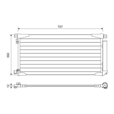 Kuva VALEO 822607 Ilmastoinnin Lauhdutin Vedenerottimella Alumiini 392 TOYOTA: Auris Farmari, Hatchback