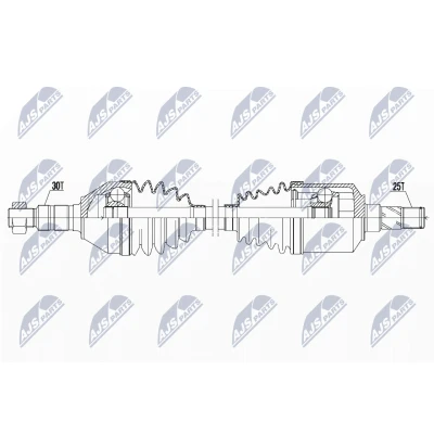 Kuva Vetoakseli, Etuakseli, vasen OPEL, VAUXHALL OE 13124679, 374561