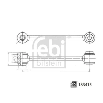 Kuva FEBI BILSTEIN 183415 Koiranluu Taka akseli, vasen, oikea 183 Teräs MERCEDES BENZ: E sarja T modell, GLC Coupe, SUV