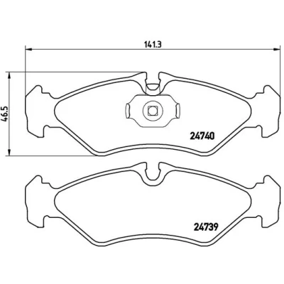 Kuva BREMBO P 50 081 Jarrupalat Sis. kulumisenilmaisimen Männän lukoilla Ilman tarvikkeita VOLKSWAGEN: LT 28 46 2 Kasten, 35 II Bussi