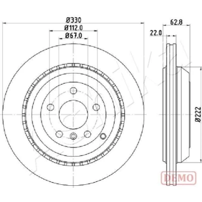 Kuva Jarrulevy MERCEDES BENZ GL KLASS [X164], M [W164], R [W251, V251] OE 1644230612, 1644231112, 1644231312