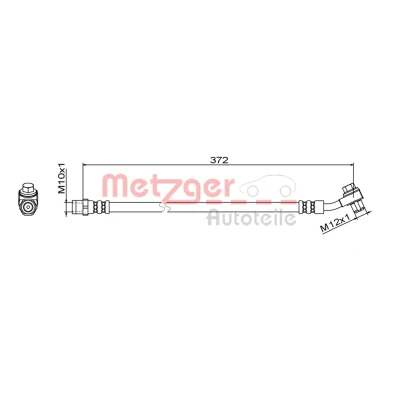 Kuva METZGER 4111795 Jarruletku Taka akseli, vasen, oikea 372