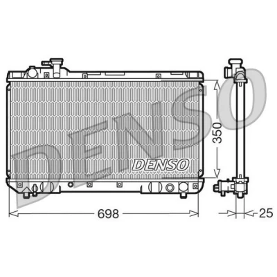 Kuva DENSO DRM50020 Jäähdytin Alumiini 698 350 25