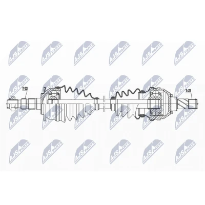 Kuva Vetoakseli, Etuakseli, vasen Opel Astra j, j sedan, sports tourer OE 13335140, 374897