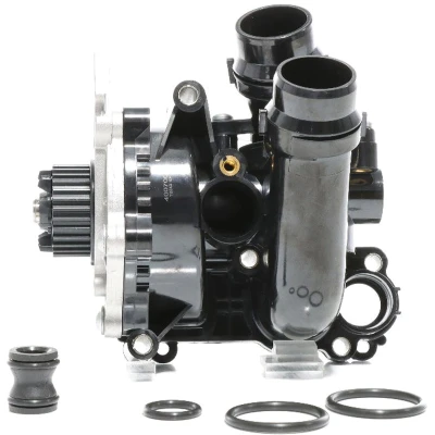 Kuva METZGER 4007005 Vesipumppu Termostaatilla, Ilman anturia Mekaaninen Alumiinikoppa, Kopalla VOLKSWAGEN: Golf 5, Passat B6 Variant, B7 Variant