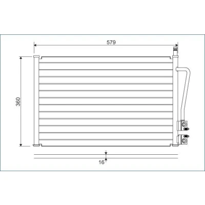 Kuva VALEO 817664 Ilmastoinnin Lauhdutin ilman vedenerotinta Alumiini 360 R 134a