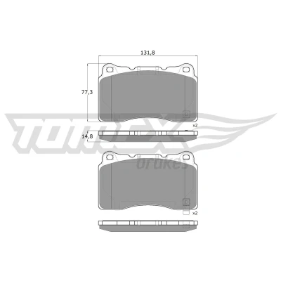 Kuva TOMEX brakes TX 17 96 Jarrupalat Etuakseli akustisella kulumavaroittimella OPEL: Insignia A Sports Tourer, Hatchback, Astra J Hatchback