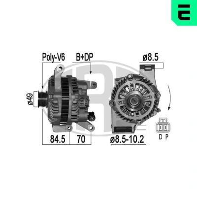 Kuva Laturi MAZDA 3, 3 Sedan, 5 OE A003TG1391, A003TG1391A, A003TG1391AM