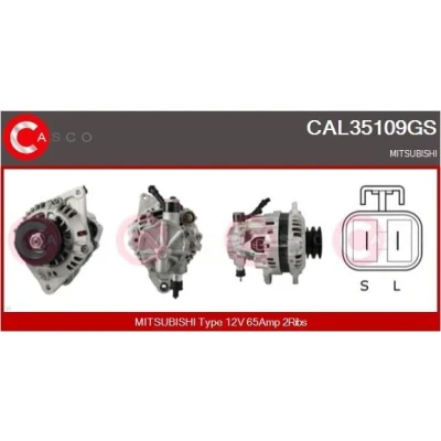 Kuva CASCO CAL15250AS Laturi 12V 120A VOLKSWAGEN: Transporter 5, Golf 4, 4 Variant, AUDI: A4 B5 Avant, A3 Hatchback, Sedan, SKODA: Fabia 1 Combi