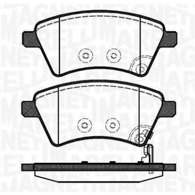 Kuva MAGNETI MARELLI 363916060241 Jarrupalat akustisella kulumavaroittimella SUZUKI: SX4 I Hatchback, FIAT: Sedici