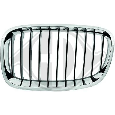 Kuva DIEDERICHS 1281043 Etusäleikkö Vasen Kromi/musta BMW: 1 Hatchback