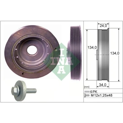 Kuva INA 544 0091 20 Hihnapyöräsarja, Kampiakseli 134,00, 134,00mm