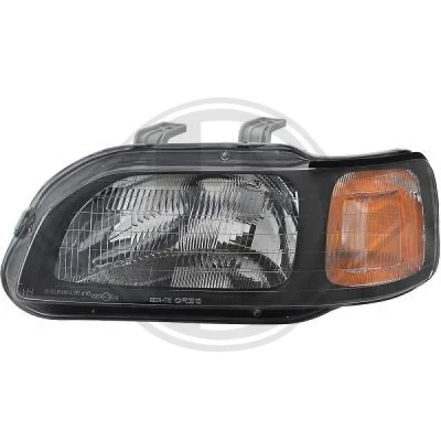 Kuva DIEDERICHS 5206481 Ajovaloumpio Vasen H4, P21W, W5W Musta HONDA: CIVIC 6 Fastback
