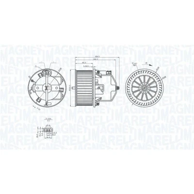 Kuva MAGNETI MARELLI 069412352010 Sähkömoottori, Sisätilanpuhallin 12 VOLVO: V70 3