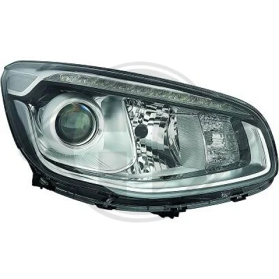 Kuva DIEDERICHS 6527882 Ajovaloumpio Oikea H7 LED ilman valokorkeussäätimen moottoria