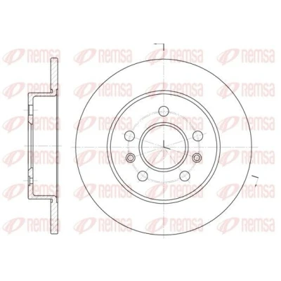 Kuva REMSA 6239.02 Jarrulevyt Taka akseli 265, 265 10,5 5 täysi CITROËN: Xsara Picasso