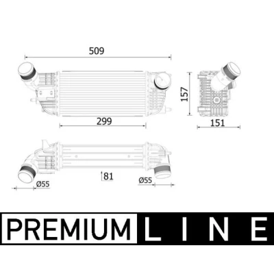 Kuva MAHLE ORIGINAL CI 613 000P Välijäähdytin