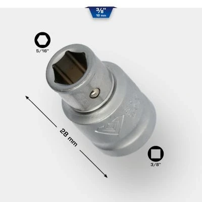 Kuva KS TOOLS BT021903 Pienennysadapteri, räikkä 10 (3/8&quot;) 28 8mm