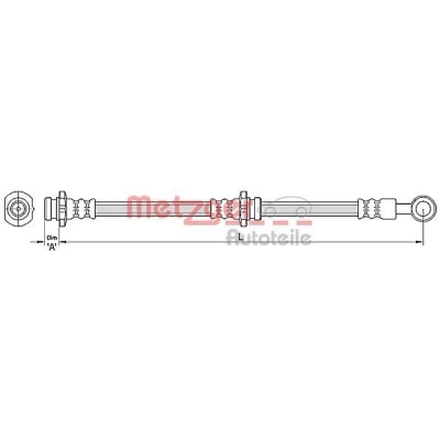 Kuva METZGER 4110385 Jarruletku 603 NISSAN: Almera Tino