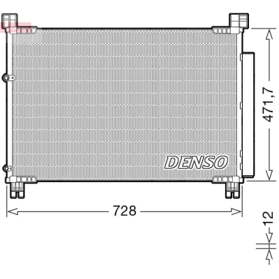 Kuva DENSO DCN51015 Ilmastoinnin Lauhdutin Vedenerottimella R 134a