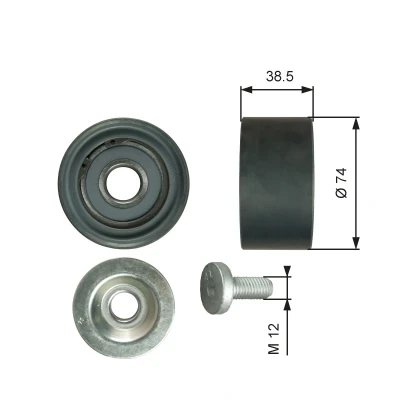Kuva GATES T36285 Ohjainrulla Micro V UNIQUE FIT