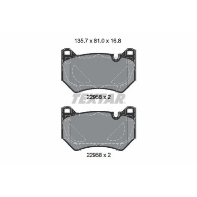 Kuva TEXTAR 2295801 Jarrupalat Kulumisenilmaisemelle