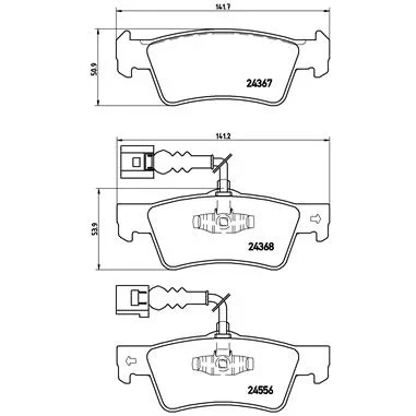 Kuva BREMBO P 85 068 Jarrupalat PRIME LINE Ring Sis. kulumisenilmaisimen Männän lukoilla Ilman tarvikkeita VOLKSWAGEN: Touareg I