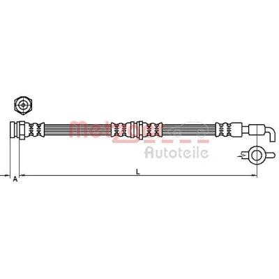 Kuva METZGER 4111037 Jarruletku 425 FORD: Ranger Mk2