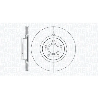 Kuva MAGNETI MARELLI 361302040134 Jarrulevyt 300, 300 25 5 63,5 tuuletettu sisältä FORD: FOCUS 2 Kombi, 2, 3 Turnier, VOLVO: C30, S40 II