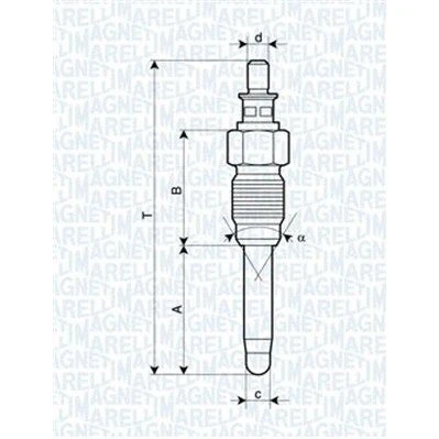 Kuva MAGNETI MARELLI 062900059304 Hehkutulppa 11V 10A M12X1,25