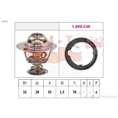Kuva FACET 7.8267 Termostaatti 78 52 Made in Italy OE Equivalent HONDA: ACCORD 5, Prelude V, CR V 1