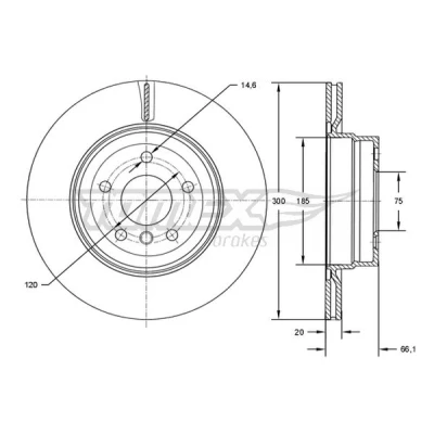 Kuva Jarrulevy TOMEX Brakes TX 73 00