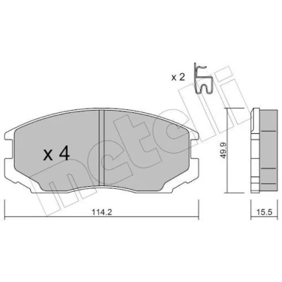 Kuva Jarrupalasarja, levyjarru METELLI 22 0221 1