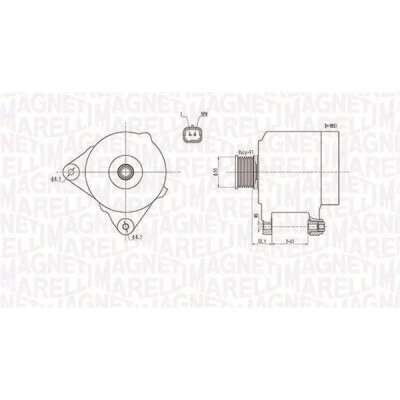 Kuva MAGNETI MARELLI 063731768010 Laturi 12V 110A RENAULT: Scénic 1, SCENIC 2