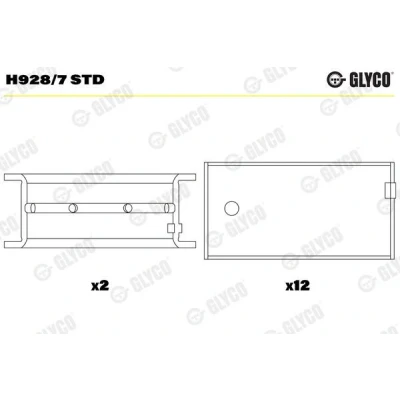 Kuva GLYCO H928/7 STD Kampiakselin Laakeri