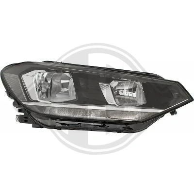 Kuva DIEDERICHS 2297080 Ajovaloumpio Oikea H7/H7, PW24W Halogeeni 12V Lasinkirkas Oranssi Oikeanpuoleiselle liikenteelle Priority Parts