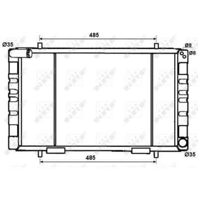 Kuva NRF 53070 Jäähdytin Alumiini 660 424 50 Jäähdytysrivat juotetut