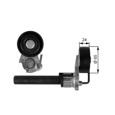 Kuva GATES FleetRunner Micro V Kit T39087 Kiristysrulla VOLKSWAGEN: Passat B6 Variant, Transporter 6, Sedan, SKODA: Octavia II Hatchback
