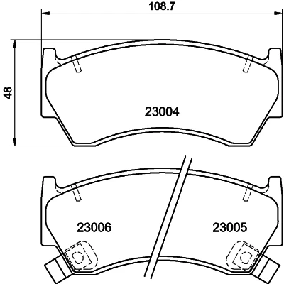 Kuva HELLA 8DB 355 016 661 Jarrupalat akustisella kulumavaroittimella NISSAN: ALMERA 1, 1 Hatchback