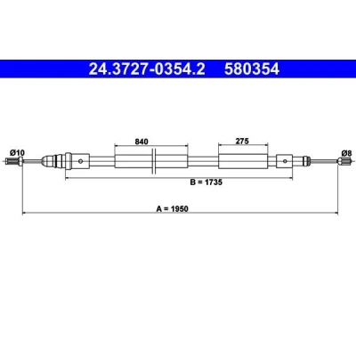 Kuva ATE 24.3727 0354.2 Käsijarruvaijeri 1950 CITROËN: Xsara Picasso