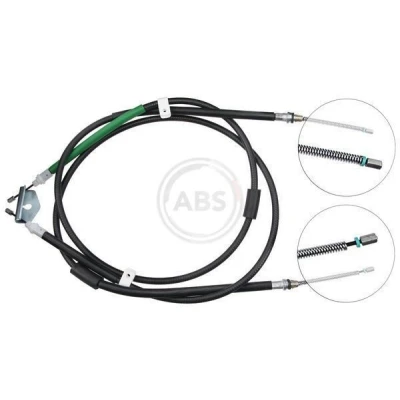 Kuva A.B.S. K12415 Käsijarruvaijeri 1627, 1575 Rumpujarru Oikean /vasemmanpuolinen ohjaus FORD: KA Hatchback