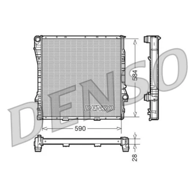 Kuva DENSO DRM05116 Jäähdytin Alumiini 590 584 28