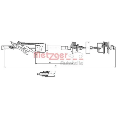 Kuva METZGER 11.2254 Kytkinvaijeri COFLE CITROËN: Saxo Hatchback, PEUGEOT: 106 II Hatchback