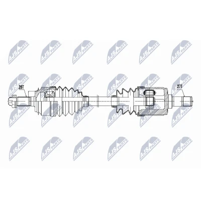 Kuva NTY NPW HD 050 Vetoakseli Etuakseli, vasen 633 HONDA: CIVIC 8, 8 Hatchback