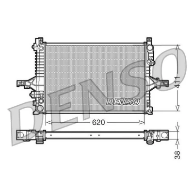 Kuva DENSO DRM33066 Jäähdytin Alumiini 620 411 38 VOLVO: S80 I, V70 2, C70 I Coupe
