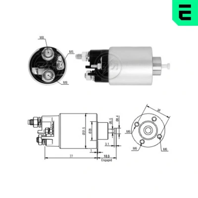 Kuva ERA ZM6993 Startin Solenoidi NISSAN: Almera II Hatchback, RENAULT: CLIO 2
