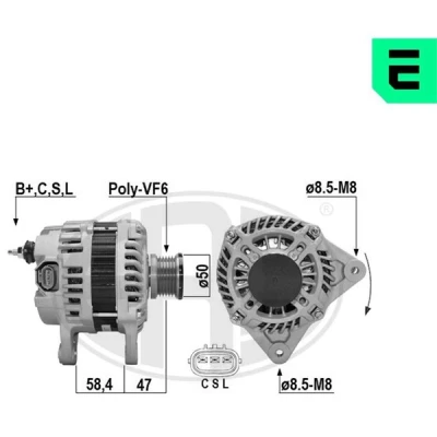 Kuva Laturi nissan qashqai / +2 i, van suv ii, x trail ii OE 23100 1FC1A, EN00B, JD21A
