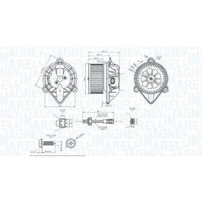 Kuva MAGNETI MARELLI 069412753010 Lämmityslaitteen Puhallin